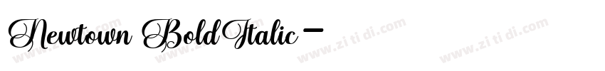 Newtown BoldItalic字体转换